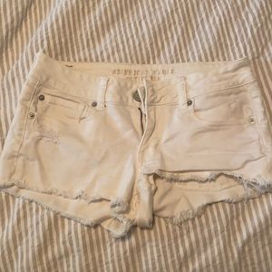 American Eagle Cutoff White Shorts